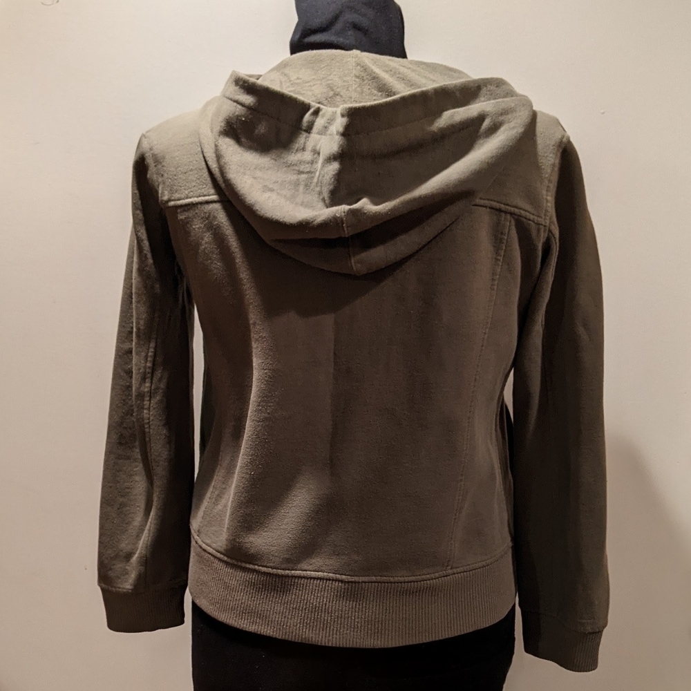 Sonoma Lifestyle Vintage Women's Hooded Jacket in Dusty Olive Green Size L - Picture 4 of 8